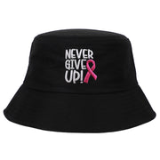 Breast Ribbon Embroidered Peaked Cap Baseball