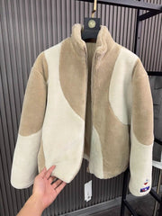 Autumn And Winter Men's Fashion Collar Contrast Coat