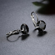 Single Zircon Colorful Ear Clip Simple Fashion Elegant European And American