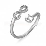 Personality Diamond Open Zircon Ring Letters
