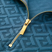 Long Sleeve T-shirt Zipper And Lapel Collar Bottoming Shirt Men's Clothing