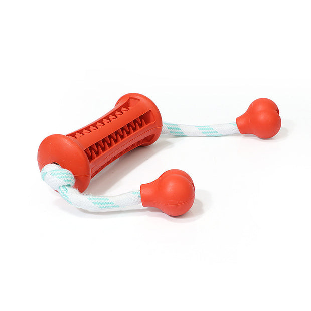 The Dog Rubber Toy Molar Teeth Cleaning Rod Wears The Rope To Bite