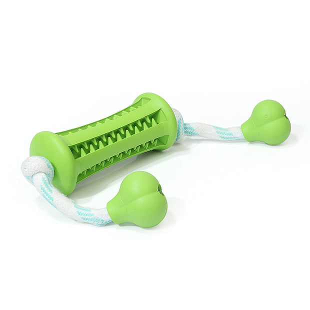 The Dog Rubber Toy Molar Teeth Cleaning Rod Wears The Rope To Bite