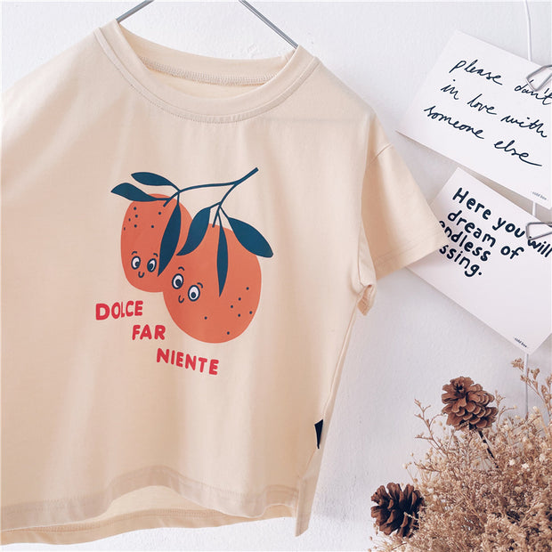 boysT-shirt Short Sleeve Children Summer Wear New Children Half Sleeve Top Baby Summer Wear Korean Fashion