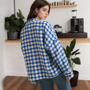 Loose Casual Fashion Plaid Women's Coat