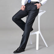Mulberry Silk Men's Middle-aged Loose Straight Non-ironing Suit Pants