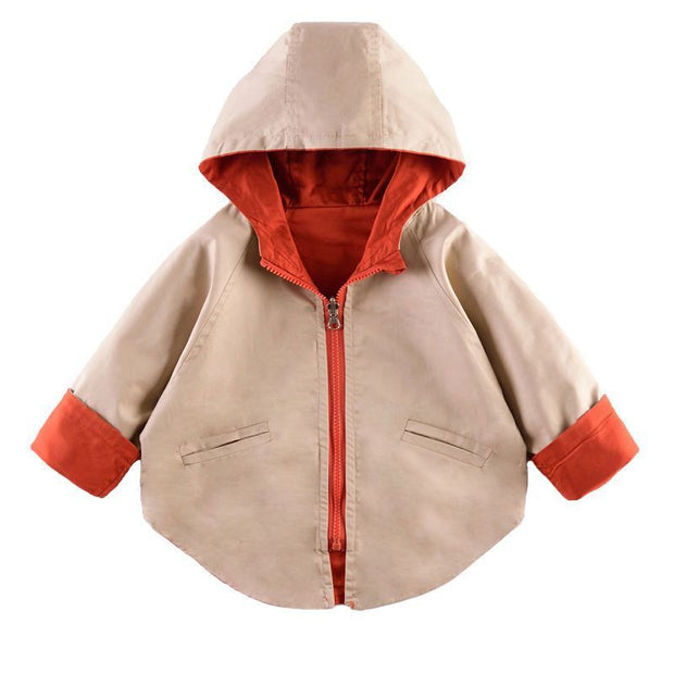 Children wear jackets on both sides