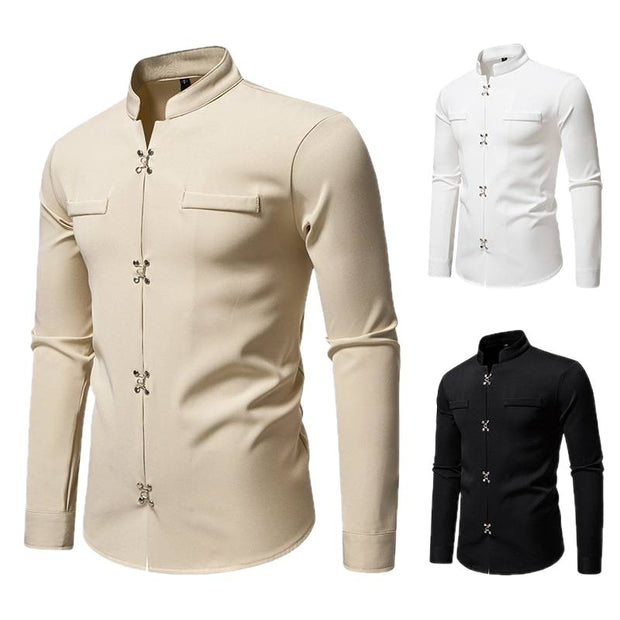 Men's Long-sleeved Shirt High-grade Ruan Shirt
