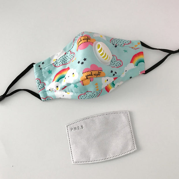 Children wear respirator valve dust respirator