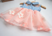 Summer girls wear denim skirt dress dress baby baby princess dress on behalf of a children.