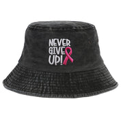 Breast Ribbon Embroidered Peaked Cap Baseball