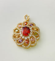 Women's Colorful Zircon Pendant Necklace