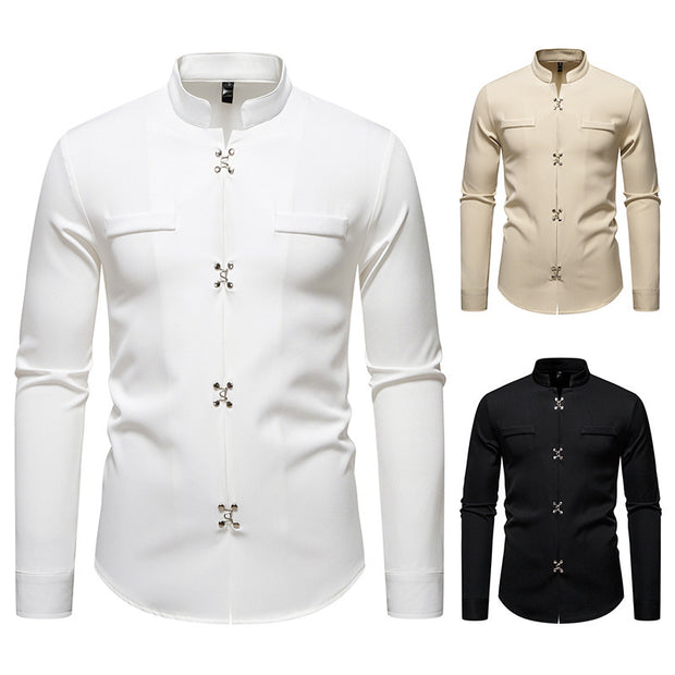 Men's Long-sleeved Shirt High-grade Ruan Shirt