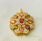 Women's Colorful Zircon Pendant Necklace
