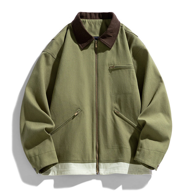 Workwear Contrast Color Couple Jacket