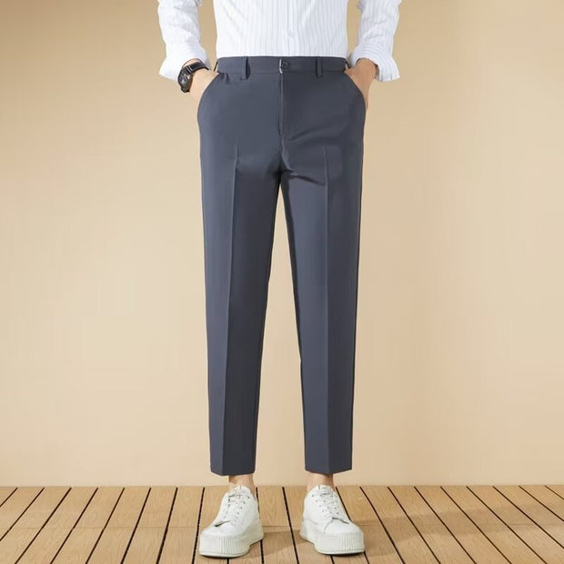 Business Gentleman Straight Casual Cropped Pants Fall