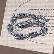 Vintage Thai Silver Personality Hip Hop Style Silver Bracelet