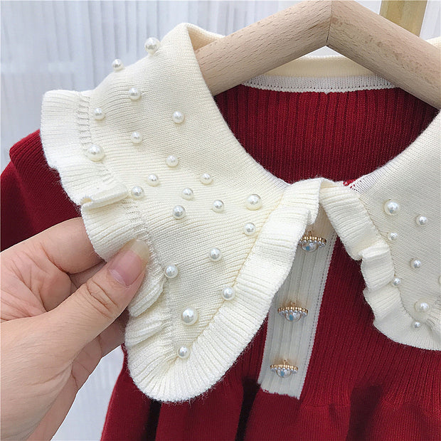 Children Knitted Sweater Dress Children