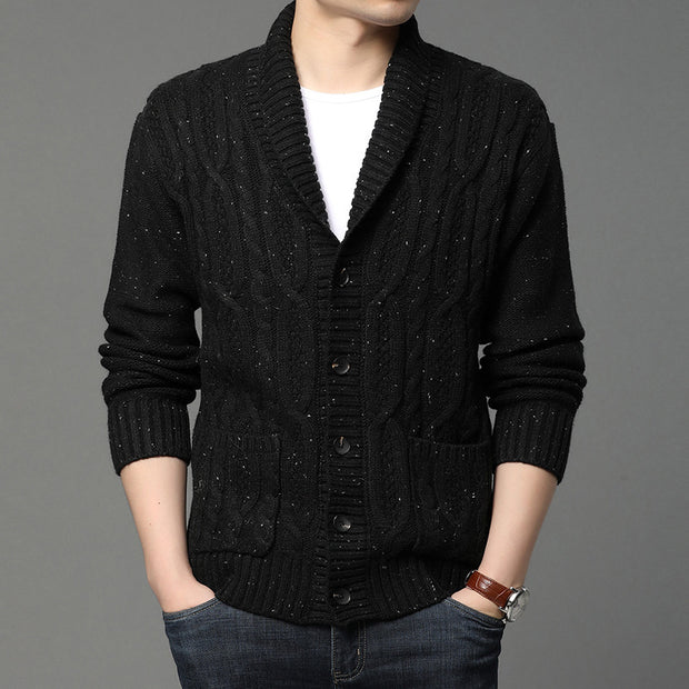 Autumn And Winter Men's Knitted Jackets Men's Korean Style