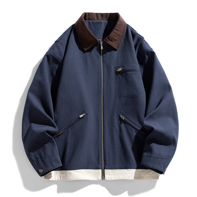 Workwear Contrast Color Couple Jacket