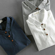 Summer Men's Casual Linen Short-sleeved Shirt