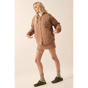 Fashion Flower Silk Cotton Jacket