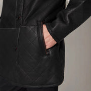 Quilted Fur Coat Long Fur Button Coat Jacket