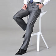 Mulberry Silk Men's Middle-aged Loose Straight Non-ironing Suit Pants