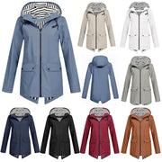 Women's Zipper Hooded Outdoor Windproof Thin Coat