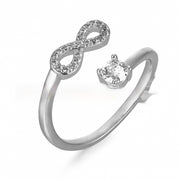 Personality Diamond Open Zircon Ring Letters
