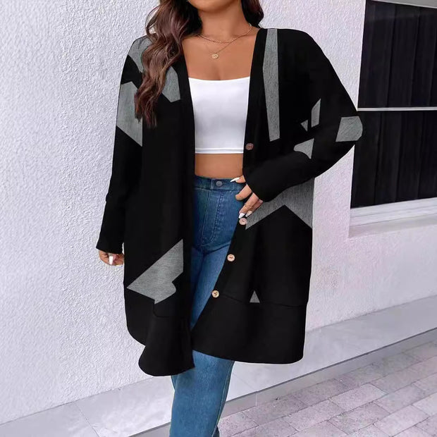 Plus Size Knitwear Cardigan