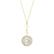 Six-pointed Diamond Titanium Steel Necklace For Women