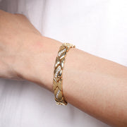 Retro Bowknot Five Diamond Strong Magnetic Red Copper Magnetic Therapy Bracelet