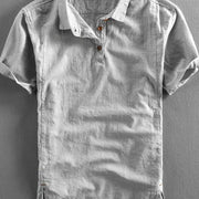 Summer Men's Casual Linen Short-sleeved Shirt