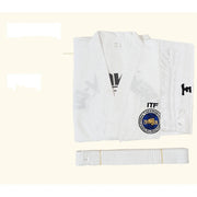 TKD Uniform Children Striped Fabric Training Wear
