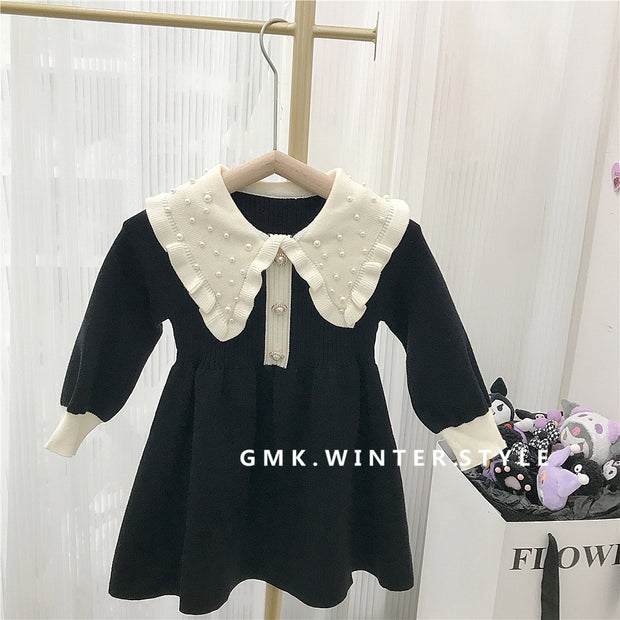 Children Knitted Sweater Dress Children
