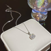 High-grade Internet Celebrity Cube Sugar Necklace Geometric Special Interest Light Luxury