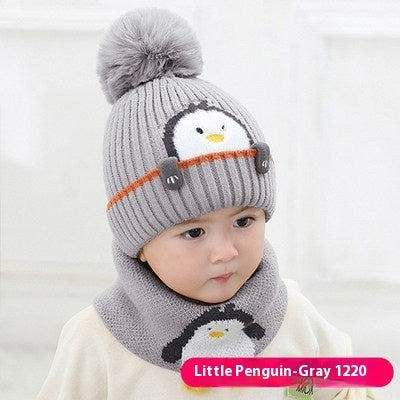 Children Hat Children Fleece-lined Thickening Woolen Cap
