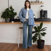 Loose Casual Fashion Plaid Women's Coat