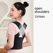 Unisex Anti-Humpback Chest Lift Brace Posture Corrector with open shoulders for improved posture support.