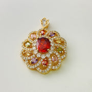 Women's Colorful Zircon Pendant Necklace