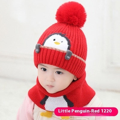 Children Hat Children Fleece-lined Thickening Woolen Cap