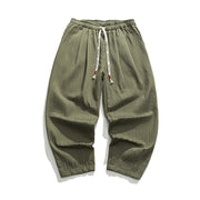 Men's Casual Pants Loose Solid Color Overalls Straight-leg Trousers