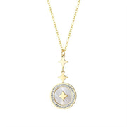Six-pointed Diamond Titanium Steel Necklace For Women