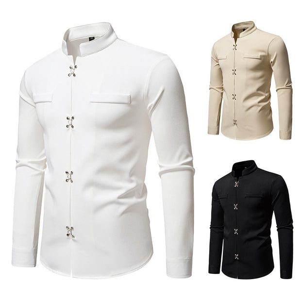 Men's Long-sleeved Shirt High-grade Ruan Shirt