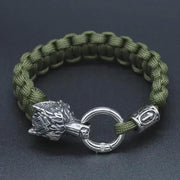 Stainless Steel Luen Character Wolf Head Bracelet Handmade