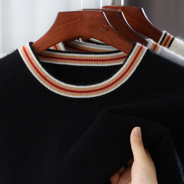 Round Neck Sweater Men's Short Sleeve
