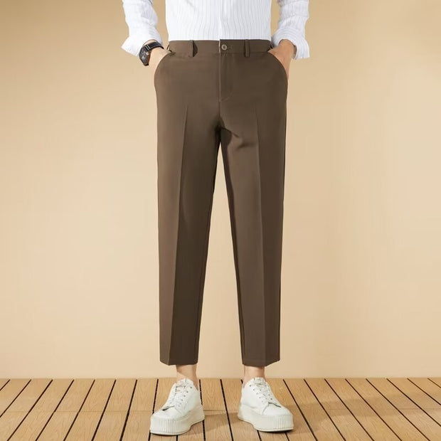 Business Gentleman Straight Casual Cropped Pants Fall