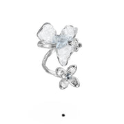 Luxury Diamond In The Debris Personality Flower Ear Clip