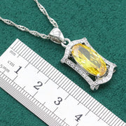 Anti-allergy Zircon Necklace Earring Ring Dinner Ornament Suit